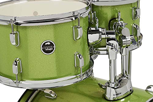 Pacific Drums Center Stage Complete Drumkit, 5 Drum Set, Iridescent Black Sparkle, 7x10, 8x12, 14x16 Floor, 16x22 Kick, 5x14 Snare (PDCE2215KTIB)