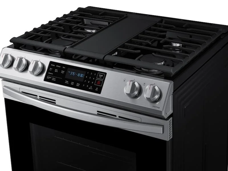 SAMSUNG NX60T8311SS 6.0 cu. ft. Smart Slide-in Gas Range with Convection in Stainless Steel