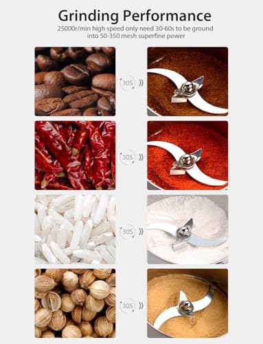 Electric Grain Grinder Mill, 304 Stainless Steel Pulverizer Grinding Machine