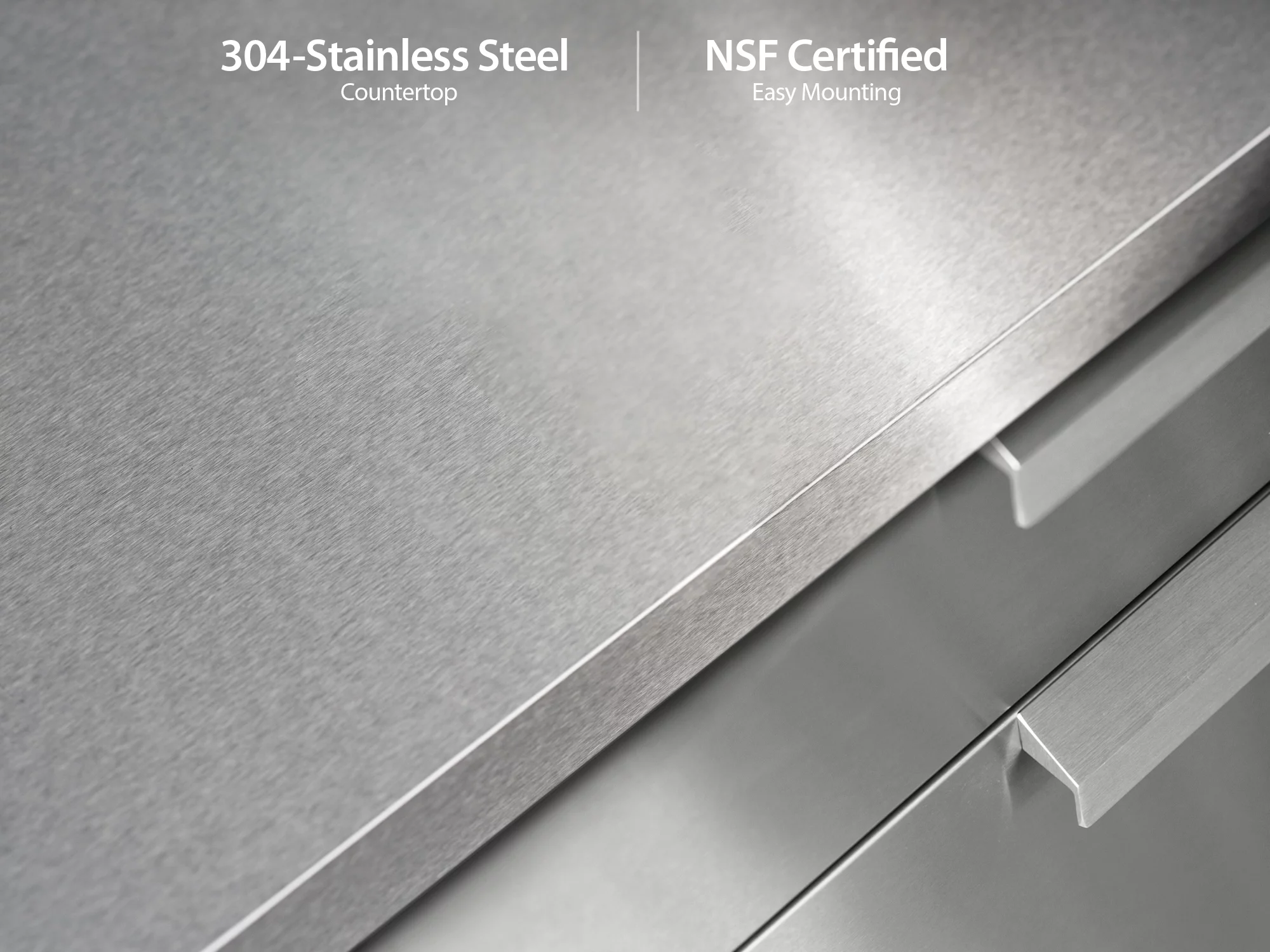Outdoor Kitchen 3 Piece Cabinet Set in Stainless Steel with Countertops