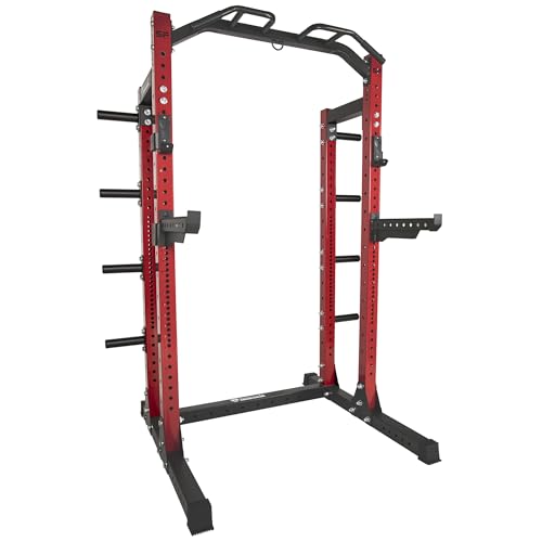Power Rack Squat Stand, 1000 Pound Capacity 3“ x 3” for Home & Garage Gym with J-Hooks, Multiple Styles