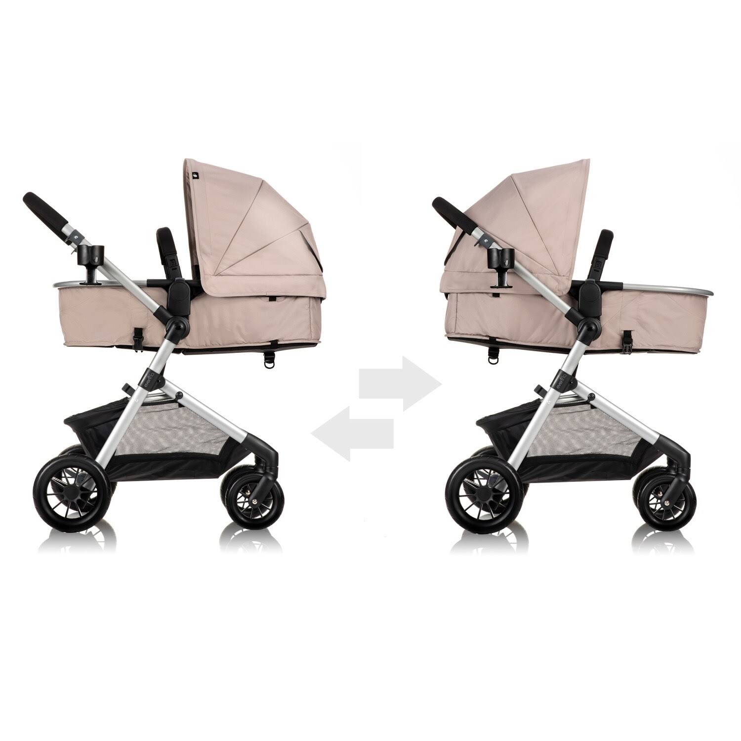 Evenflo Pivot Modular Travel System with SafeMax Infant Car Seat - Sandstone