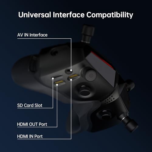CADDXFPV Walksnail Avatar HD FPV Goggles X – 1080p Ultra-Wide Screen, 50° FOV, Head Tracking, Immersive Flight Experience, HDMI/AV Input, Compatible FPV Drone Goggles for All Walksnail VTX Kits