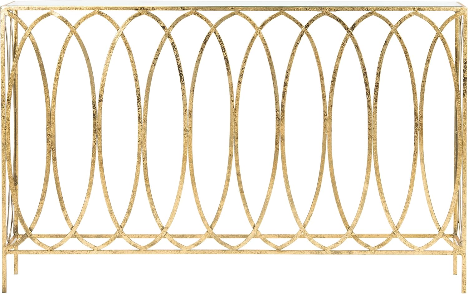 Safavieh Home Carina Gold Foil and Glass Console Table