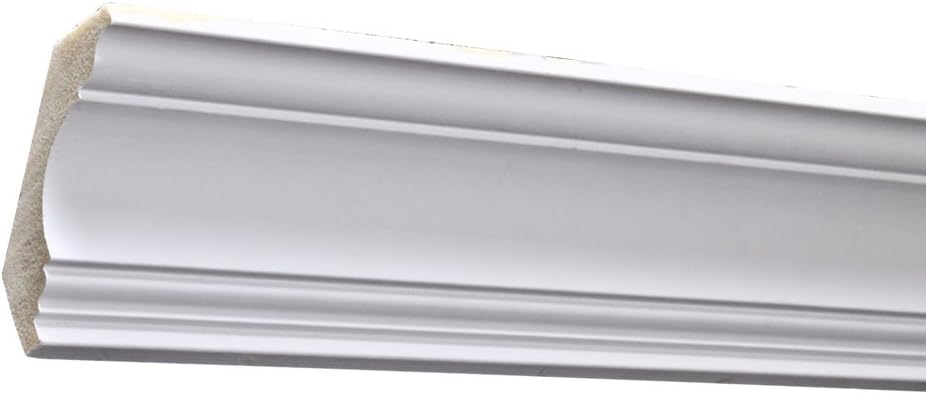 Crown Molding 3-3/8" Height 94-1/2" Length Manufactured with a Dense Architectural Polyurethane Compound (6 moldings)