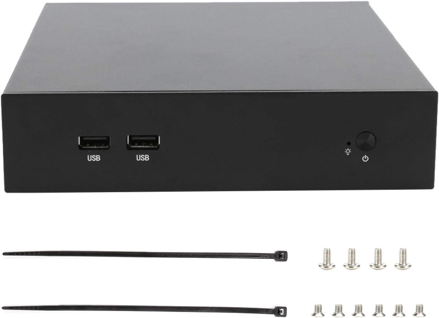125 Mini-ITX Slim Profile Compact Small Form Factor Computer Case, HTPC Case Home Theater Computer ITX Mini Motherboard Desktop Computer Case T44