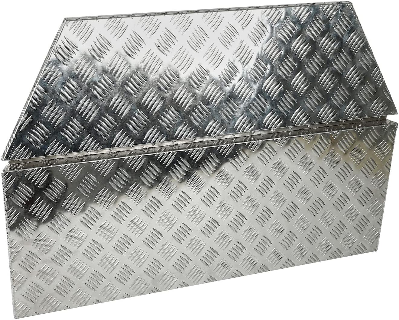 LucaSng Trailer Tongue Box Wide Utility Trailer Tongue Tool Box Pick Up Aluminum Truck Tool Box 39 X 16.5 X 12 Inch Silver