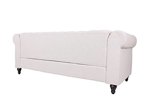 Chesterfield Sofa with Nail-Head for Living Room Office Sofa Set Modern Fabric Sofa Accent Tufted Chairs for Living Room
