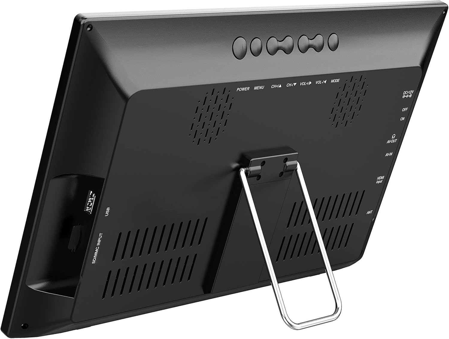 SuperSonic SC-2813 13 Portable Widescreen LED TV with USB/SD Inputs, HDMI, FM Radio, Rechargeable Battery and AC/DC Compatible for Home, RVs, Boats, Camping
