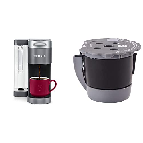 Keurig® K-Supreme Single Serve K-Cup Pod Coffee Maker (Black) + My K-Cup Universal Reusable Filter (Gray)