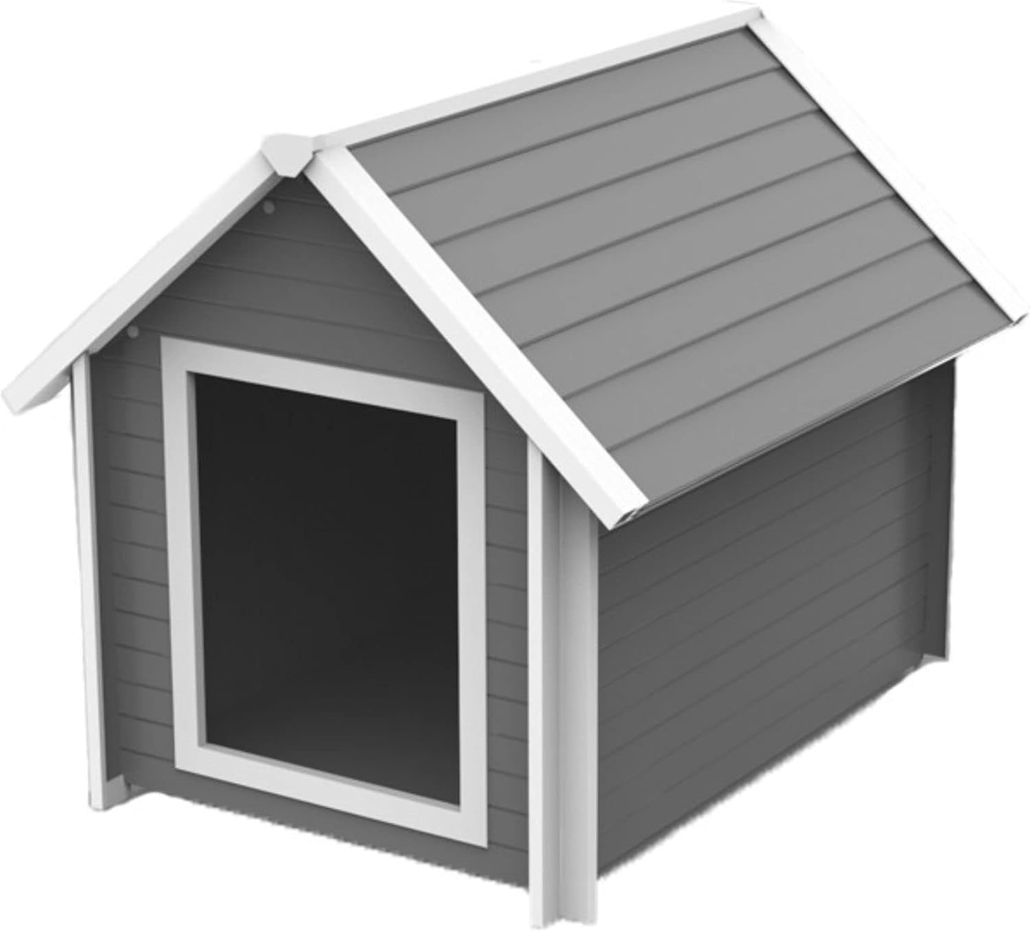 Extra Large ECOFLEX® Pet Dog House - Outdoor Bunk Style Shelter for Dogs up to 150lbs - Raised Floor for Flow Through Ventilation, Weather Proof & Easy to Clean - 10 Year Manufacturer's Warranty