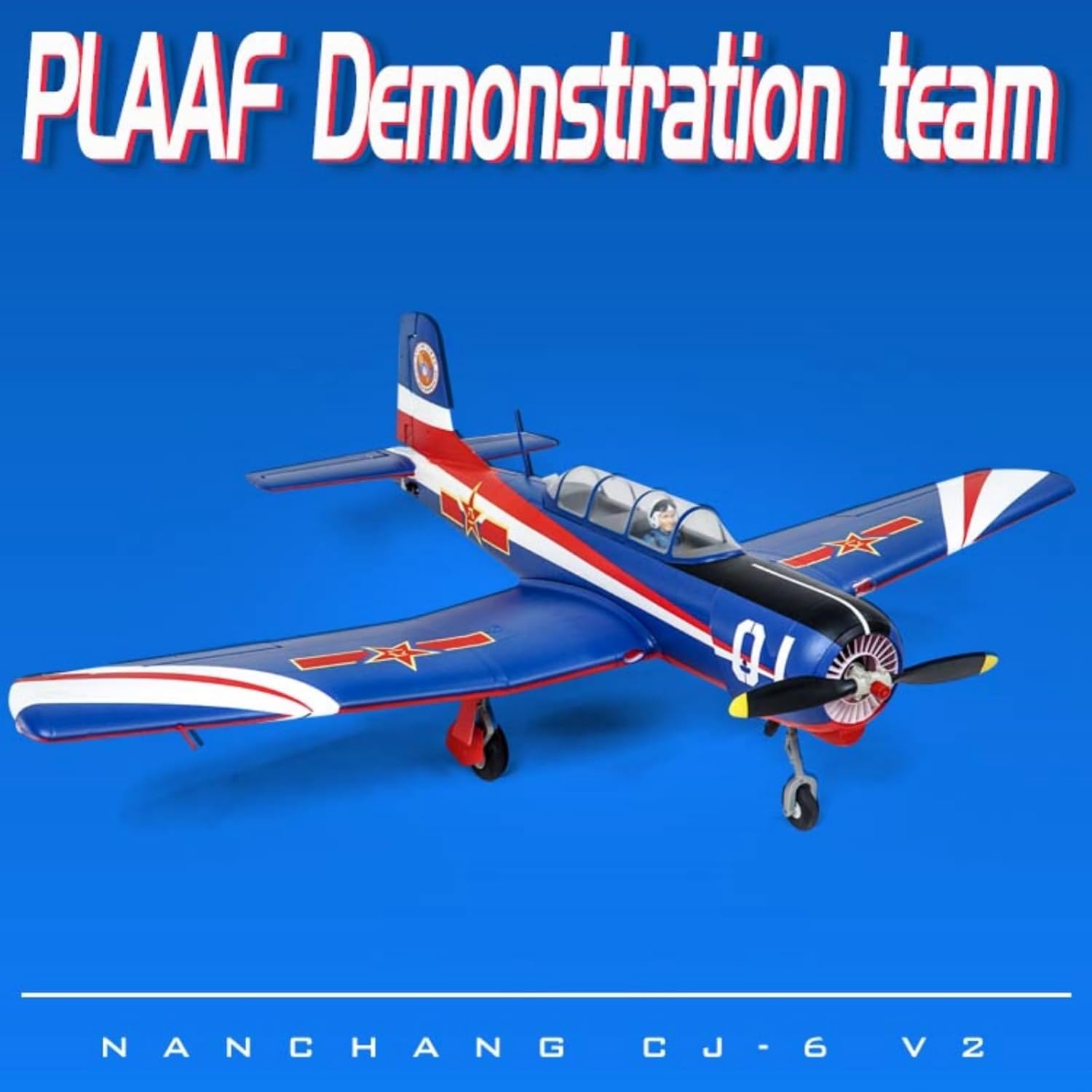 FMS Rc Planes for Adults Remote Control Airplane 1200MM(47") CJ6 V2 6 Channel Without Reflex V2 PNP (No Radio, Battery, Charger)