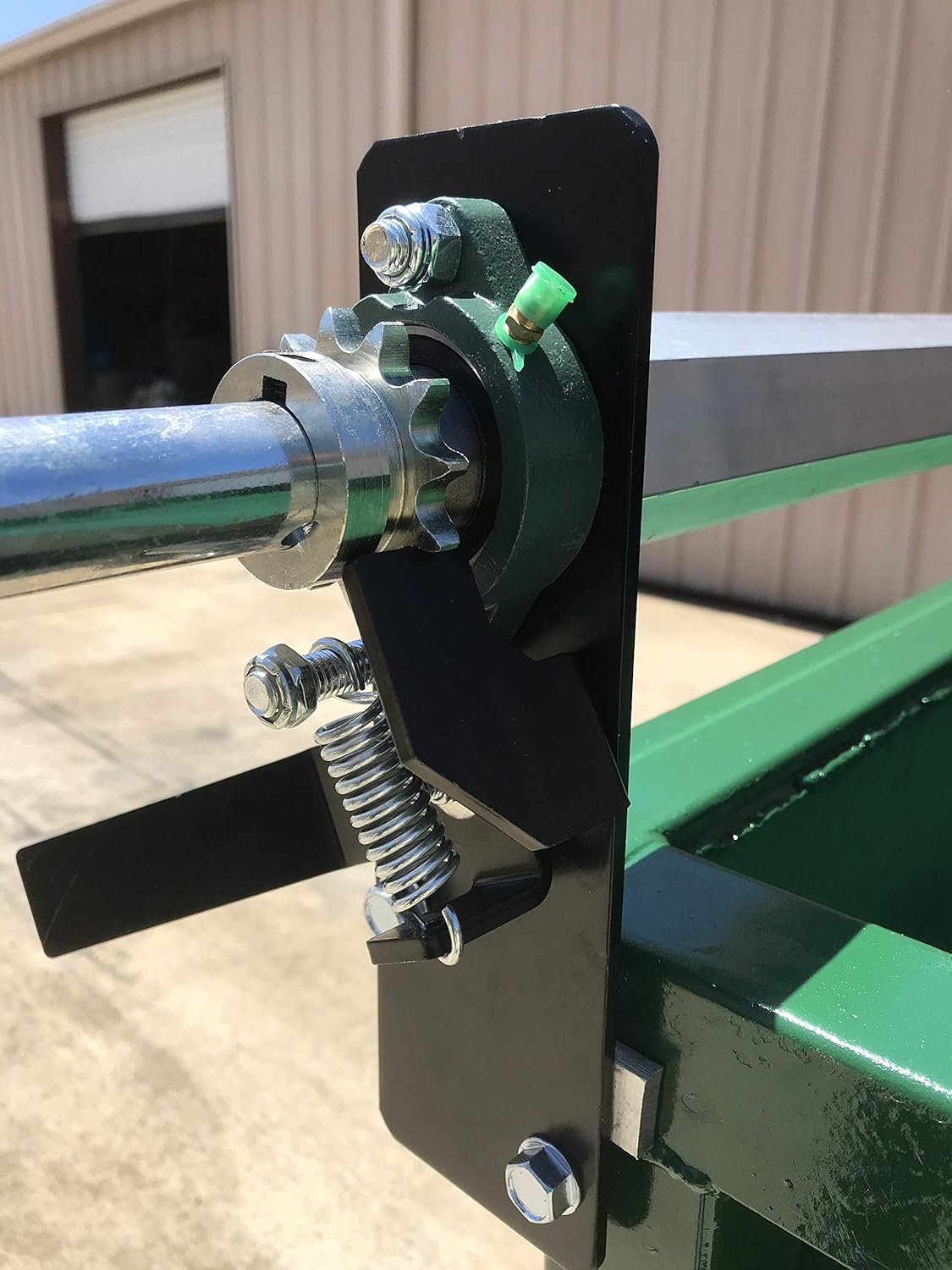 Hand Crank Landscape Tarp Roller Kit with Mesh Tarp for Dump Truck or Trailer by Kym Industries Inc. (Mesh, 7' x 18')