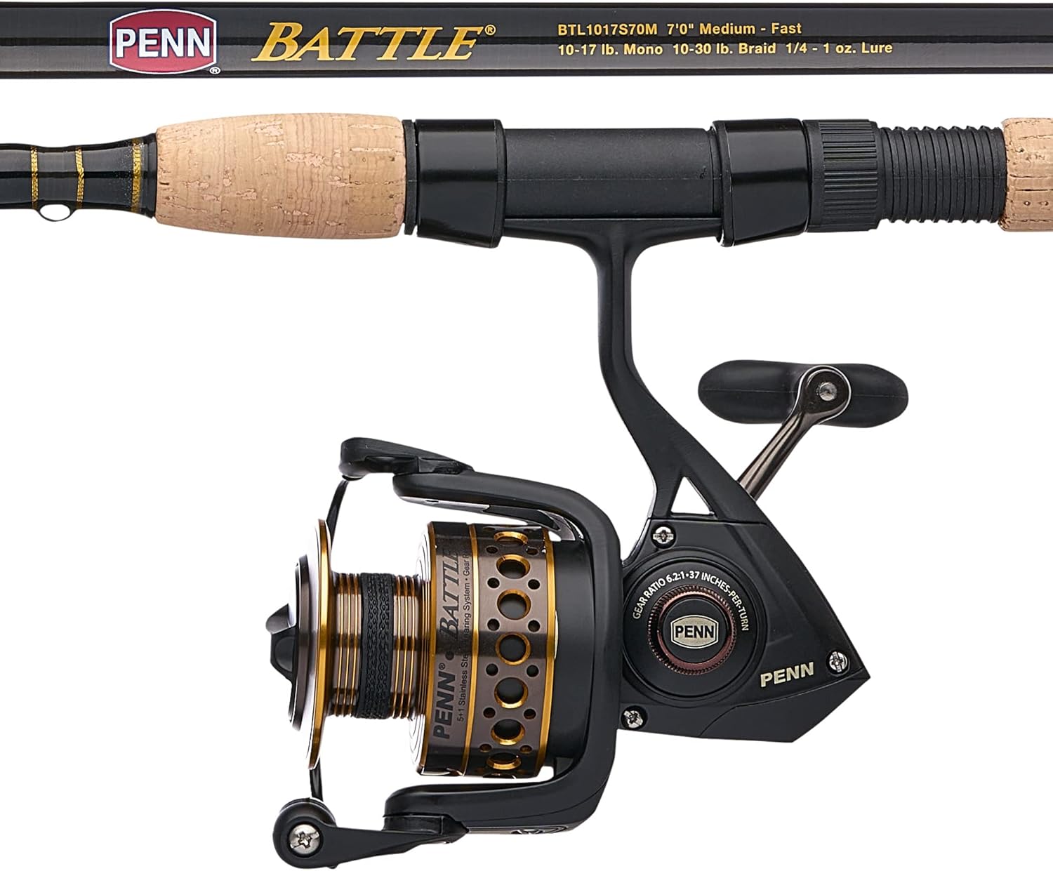 Penn Battle Spinning Reel and Fishing Rod Combo