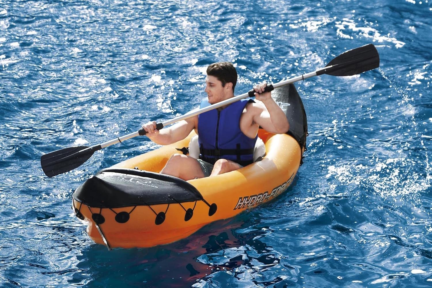 LITE RAPID X2 Inflatable Kayak 2 Person with Pump Paddles Canoe Boat Twin