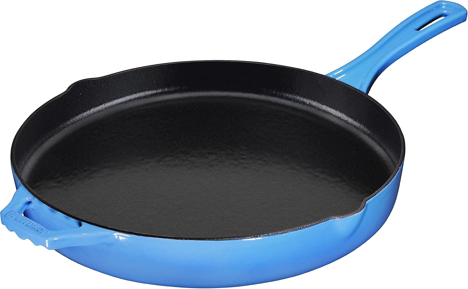 Cast Iron Skillet, Non-Stick, 12 inch Frying Pan Skillet Pan For Stove top, Oven Use & Outdoor Camping with Pour Spouts, Even Heat Distribution (Red Enameled)