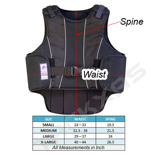 Supra-Flex Adult Body Protector Vest LG Black