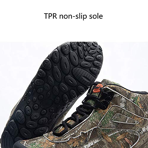 Waterproof High-top Men's Outdoor Hiking Shoes, Non-Slip Mountain Climbing Camping Boots, Wear-Resistant Hiking Shoes, Suitable for Outdoor Hiking (Grey 42)