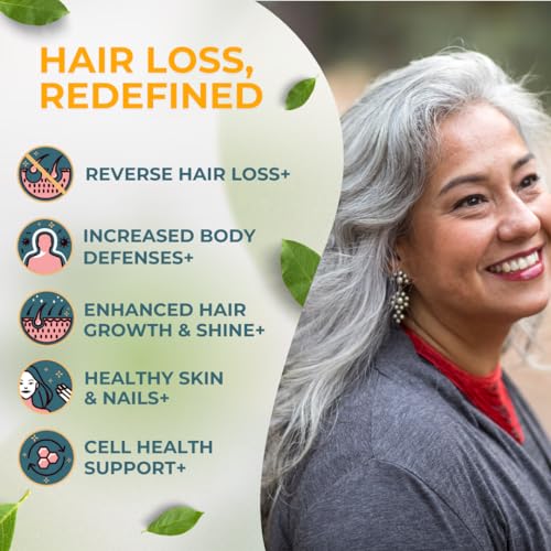 Vital Hair Complex -Hair Growth Vitamins for Women and Men -Biotin & Vitamin B -Hair Growth Supplement for Healthy Hair Skin & Nails -Hormone & Gluten Free -Hair Vitamins for women