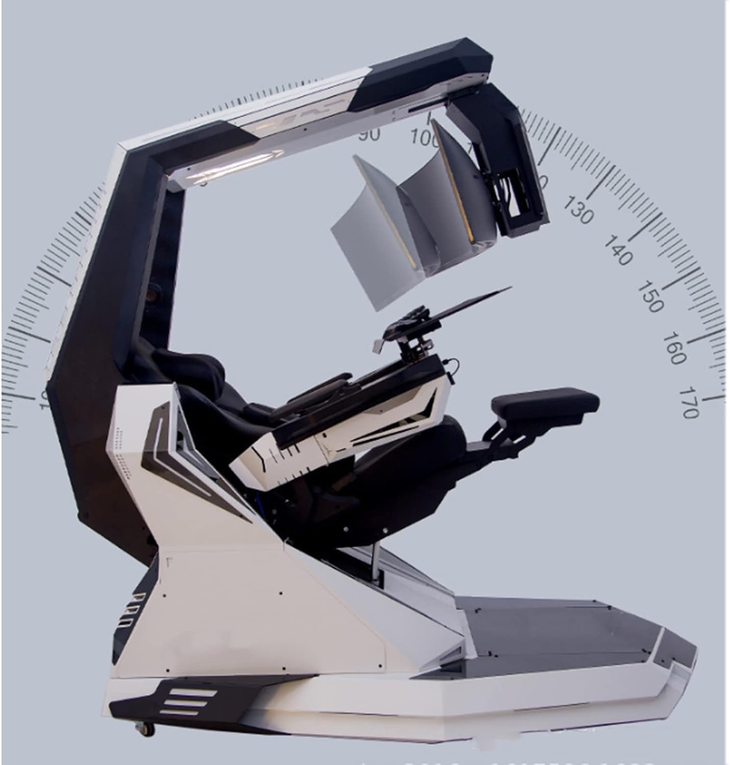 Family Zero Gravity Game Chair Luxury Computer Cockpit Boss Office Chair Gaming Game Cockpit Ergonomic Regulatory Game Chair with Pedals and Massage
