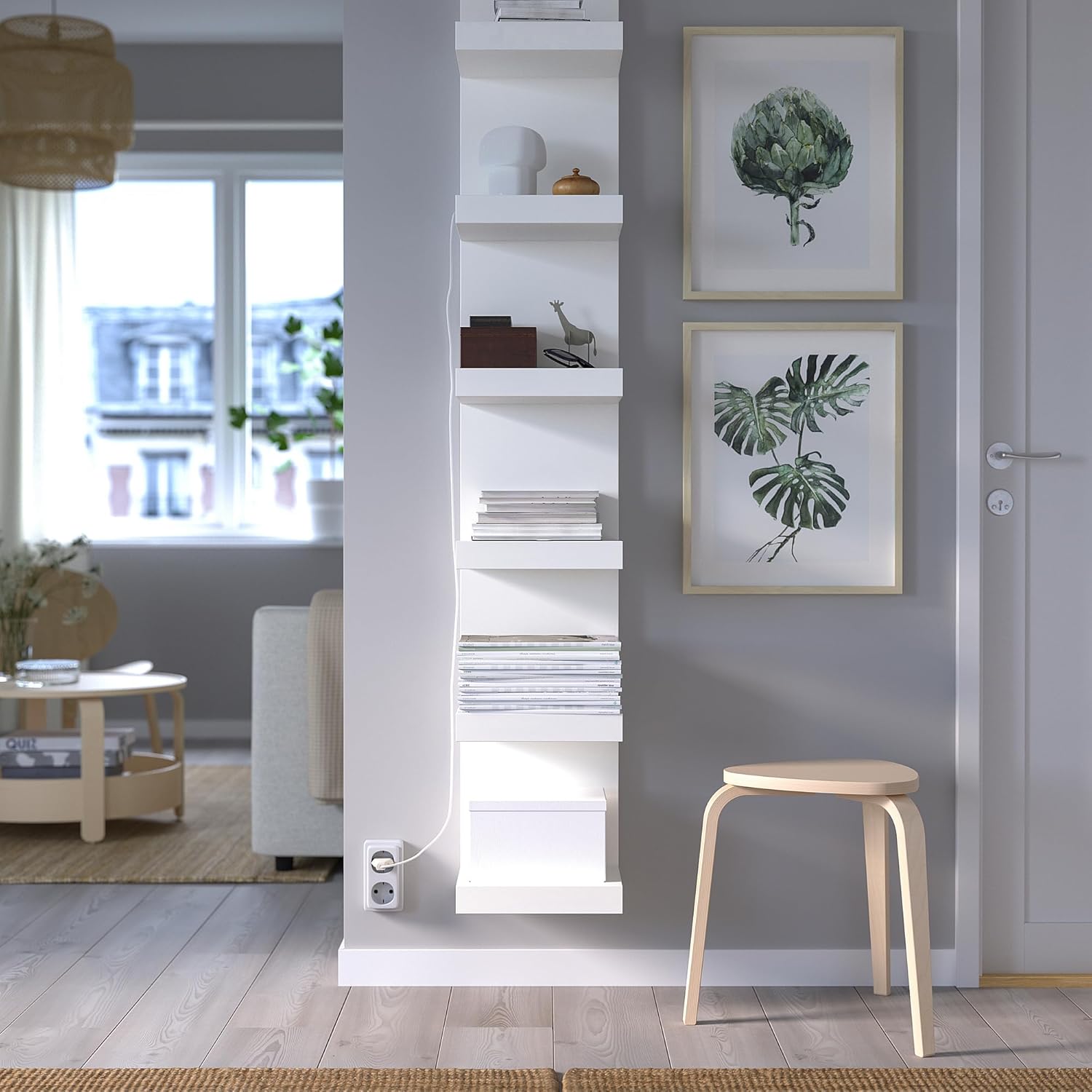 Ikea LACK wall shelf unit, 30x190 cm, white
