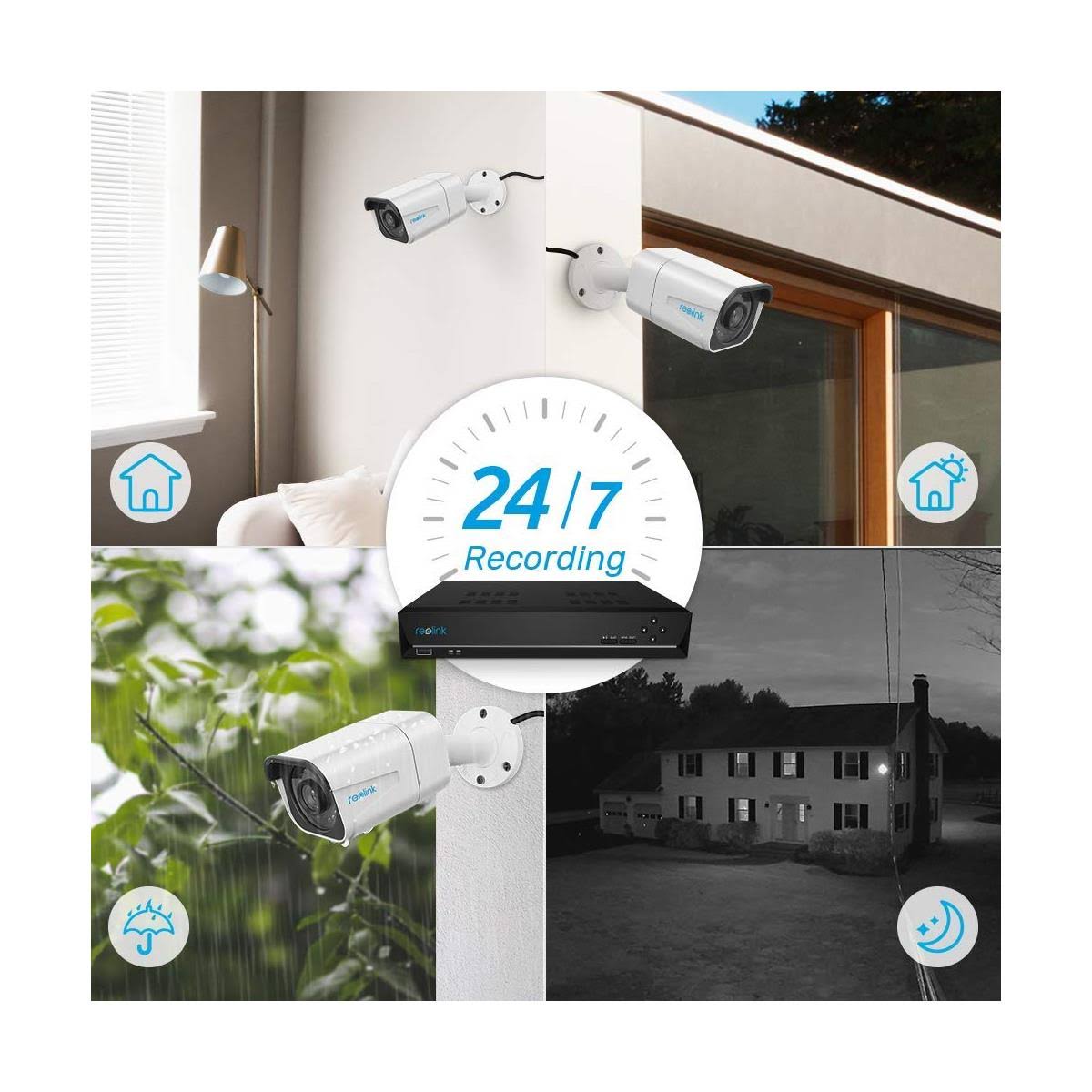 Reolink RLC-B800 8MP 4K Ultra HD Outdoor/Indoor PoE Security IP Camera, Built-in Microphone
