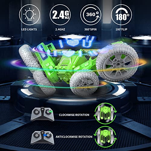DEERC 1/14 Brushless Fast Extreme 70kph 4X4 Off-Road Truck, 7 Lighting Modes Remote Control with 2 Li-ion Batteries, Electric Large Truggy for Snow Sand