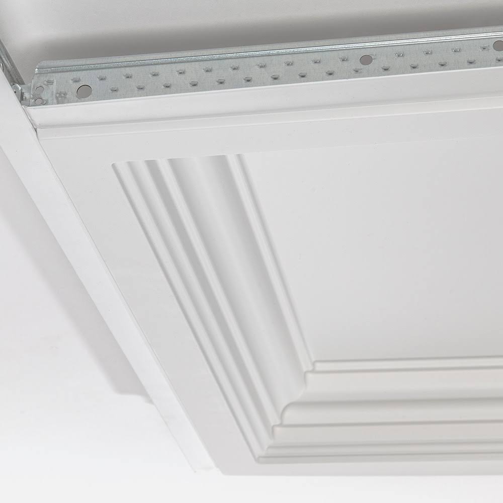 Armstrong Ceilings 24-in x 24-in Easy Elegance White Coffered 15/16-in Drop Panel Ceiling Tiles | 1280BXA