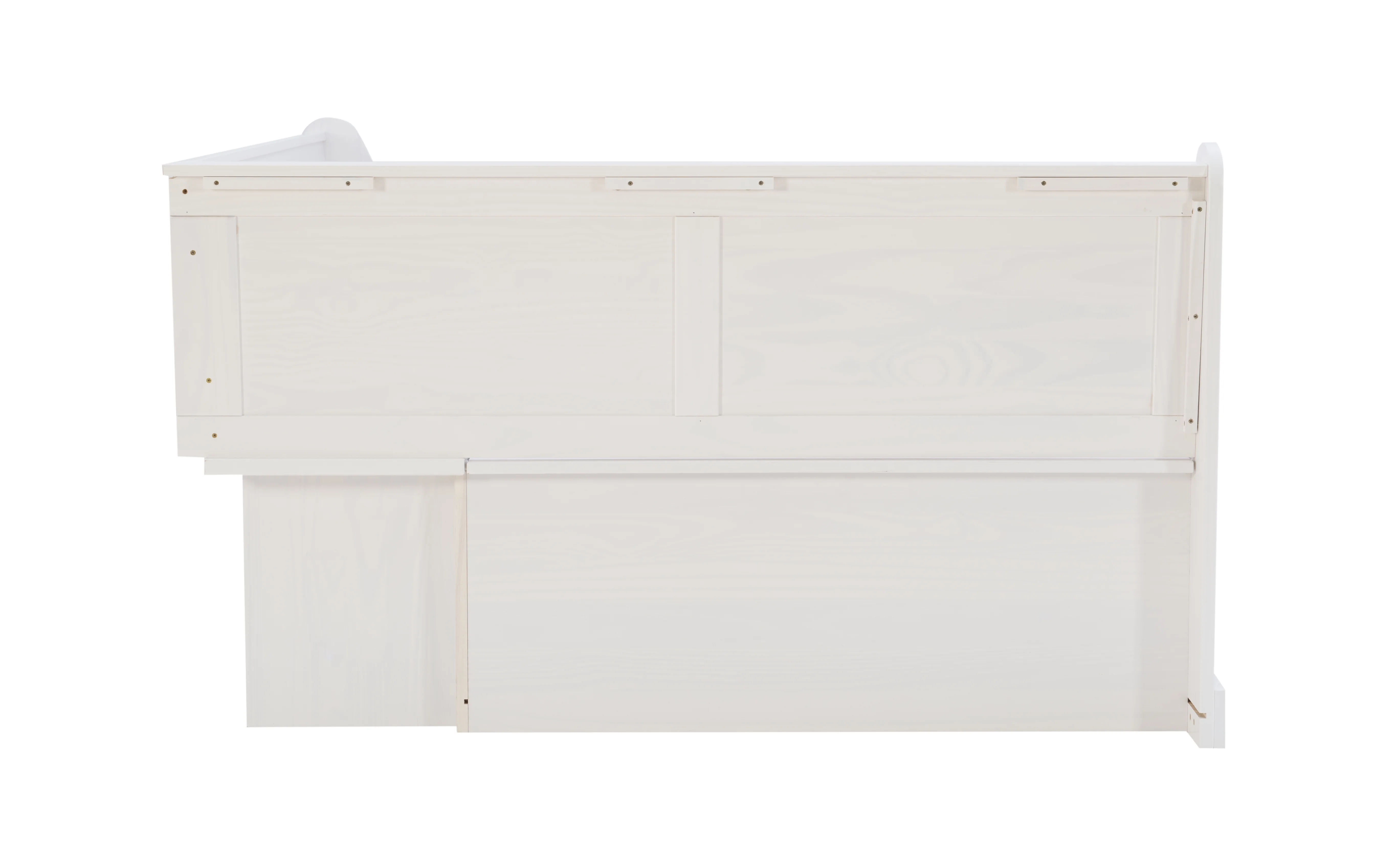 Linon Tobin Wood Corner Dining Breakfast Nook Bench with Storage, Seats 4, White Finish (Table sold separately)