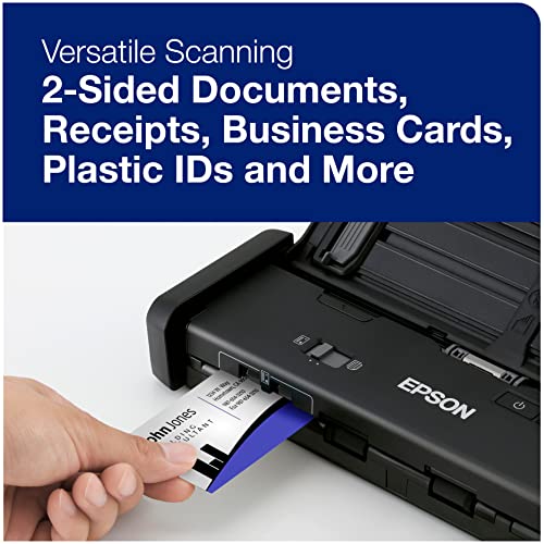 Epson - Workforce ES-C320W - Wireless Compact Desktop Document Scanner - 2-Sided Scanning and Auto Document Feeder - Paper and Card Scanner - Black
