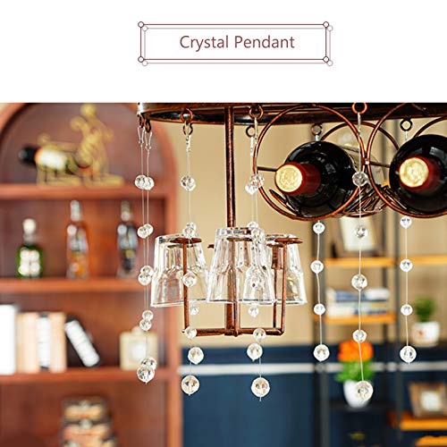 Wine Rack Wall Mounted - Bar Floating Wine Rack Creativity Iron Upside Down Stemware let Wine Glass Holder Ceiling Decoration Shelf for Restaurant or Cafe - Black The New Fashionable