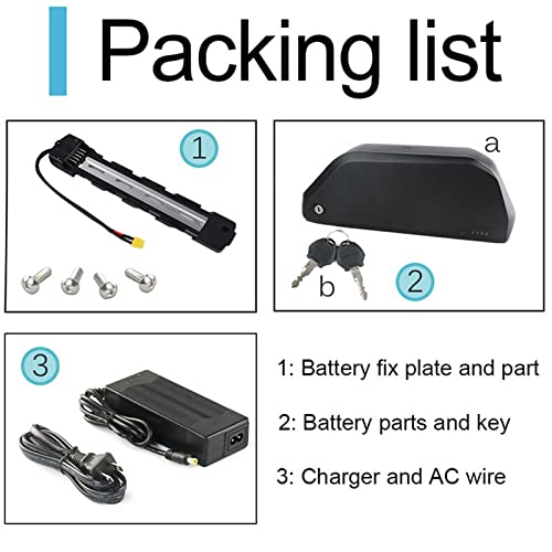 (2-5 Day Delivery)21700 Cell Ebike Battery 52V - 19.2AH Electric Bicycle Replacement Lithium Batteries Hailong with Charger and USB Port for Bafang Mid Drive 250W 500W 750W 1000W 1500W 1600w Motor