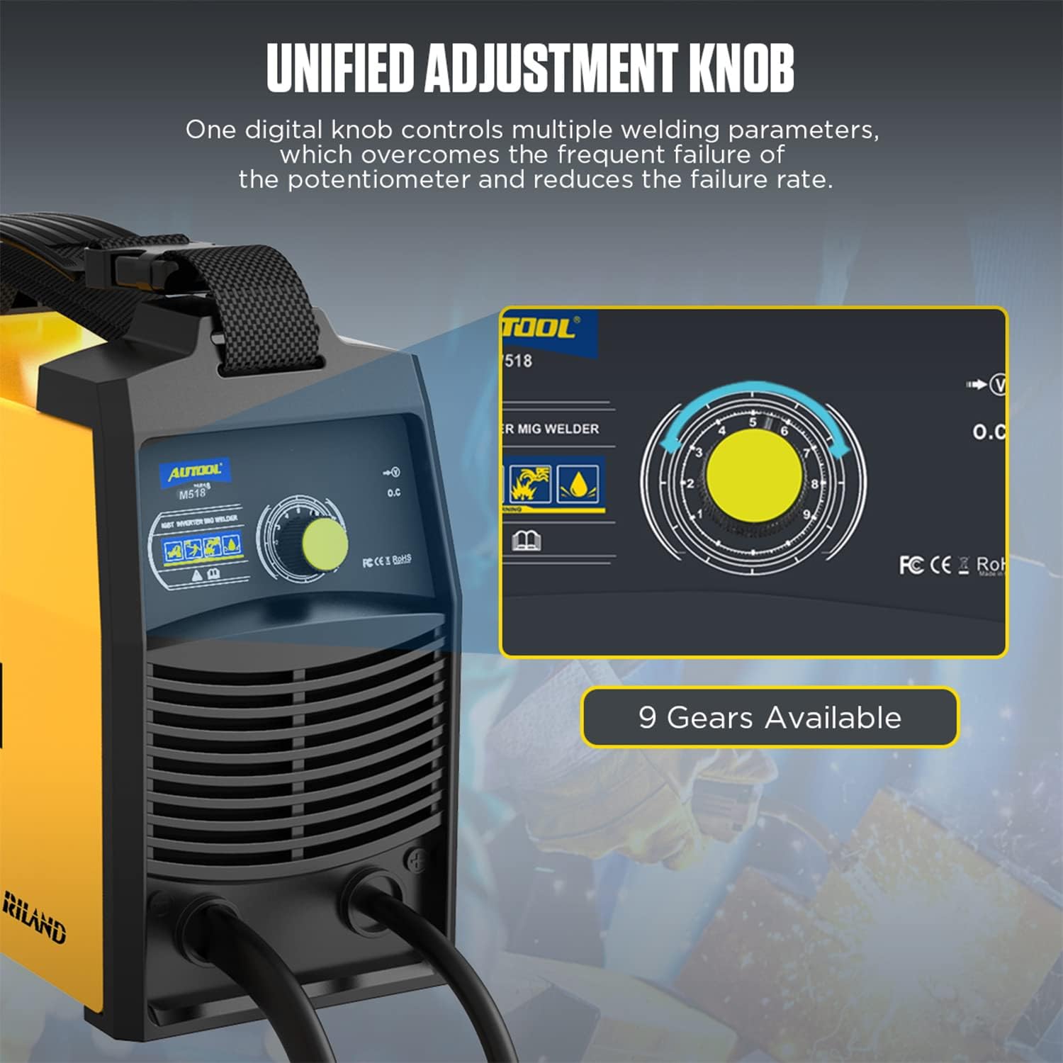 Welder Machine，Arc IGBT Welding Machine Kit 110V, Gasless Inverter MIG Welder with 30-90A, Automatic Feed Flux Core Wire Portable Welding Machine for 3 Years Warranty