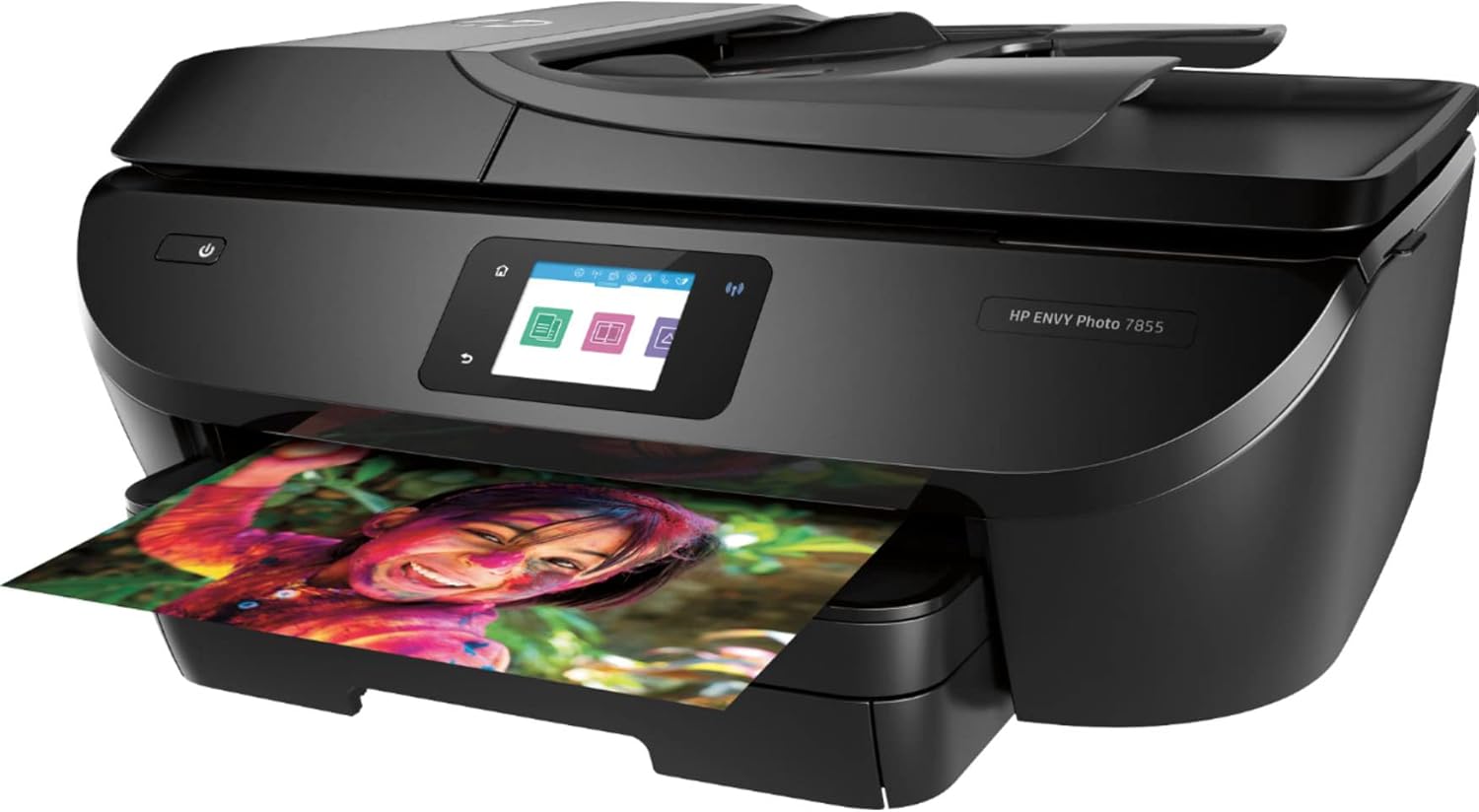 HP ENVY 78 55 Wireless All-In-One Color Inkjet Photo Printer, Black- Print Copy Scan Fax - 2.65" Touchscreen CGD, 15 ppm, 4800x1200 dpi, Auto 2-Sided Printing, 35-page ADF, Ethernet, Instant Ink Ready
