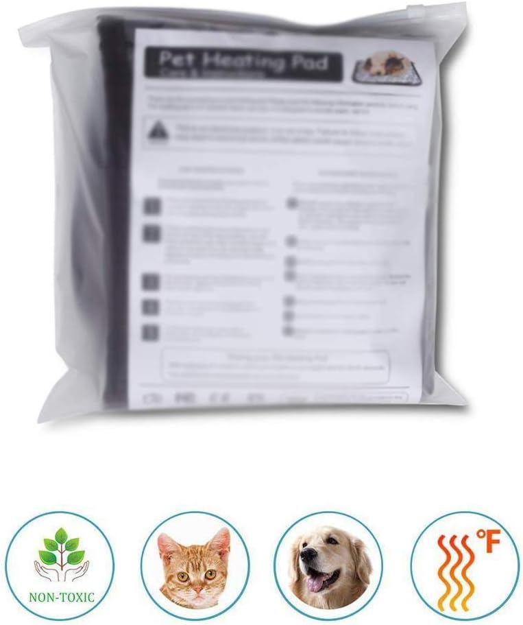 Pet Heating pad Large Heated Dog Bed 34x21 Cat Heating pad Indoor Electric Dog Heating pad Waterproof Heated Dog House mat Easy Clean Pack of 2