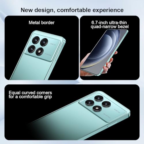 K70 5G Unlocked cell phones 2024 Android 13 smartphones 8GB+256GB/8-Core Android Phones 6.7" HD Screen 24MP+50MP Camera 6200mAh Battery Standby 5G Dual SIM mobile phones (Graphite black)