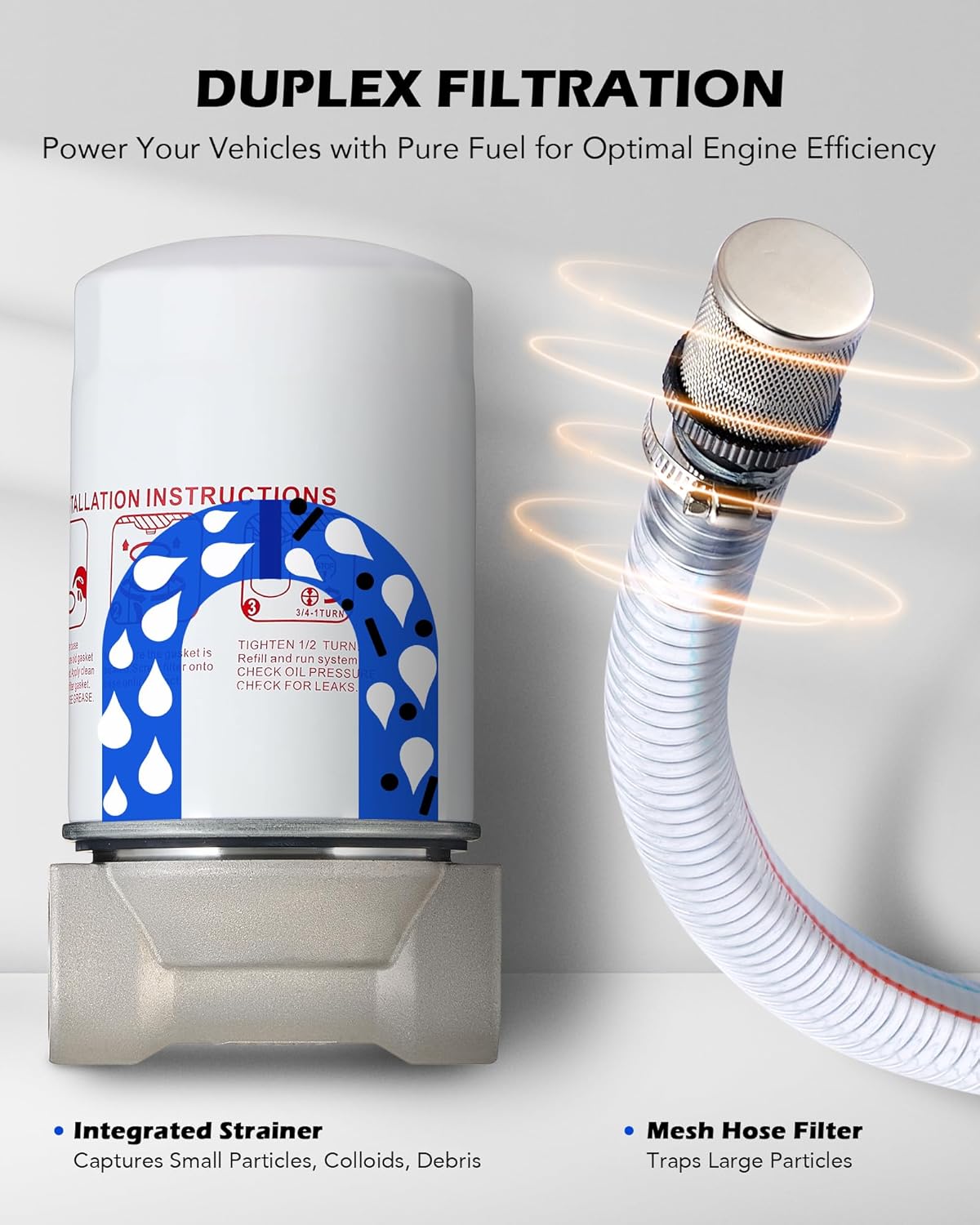 Orion Motor Tech 58 gallon Diesel Tank, 10.6 gpm Portable Fuel Tank with 12V DC Electric Transfer Pump, Diesel Fuel Tank with Auto Nozzle 13.1ft Hose, Diesel Transfer Tank for Easy Fuel Transportation