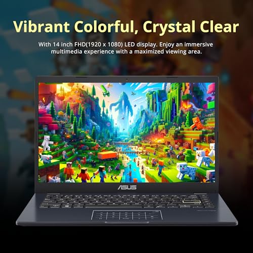 ASUS E410 Intel Celeron N4020 4GB 64GB 14-Inch HD LED Win 10 Laptop (Star Black)