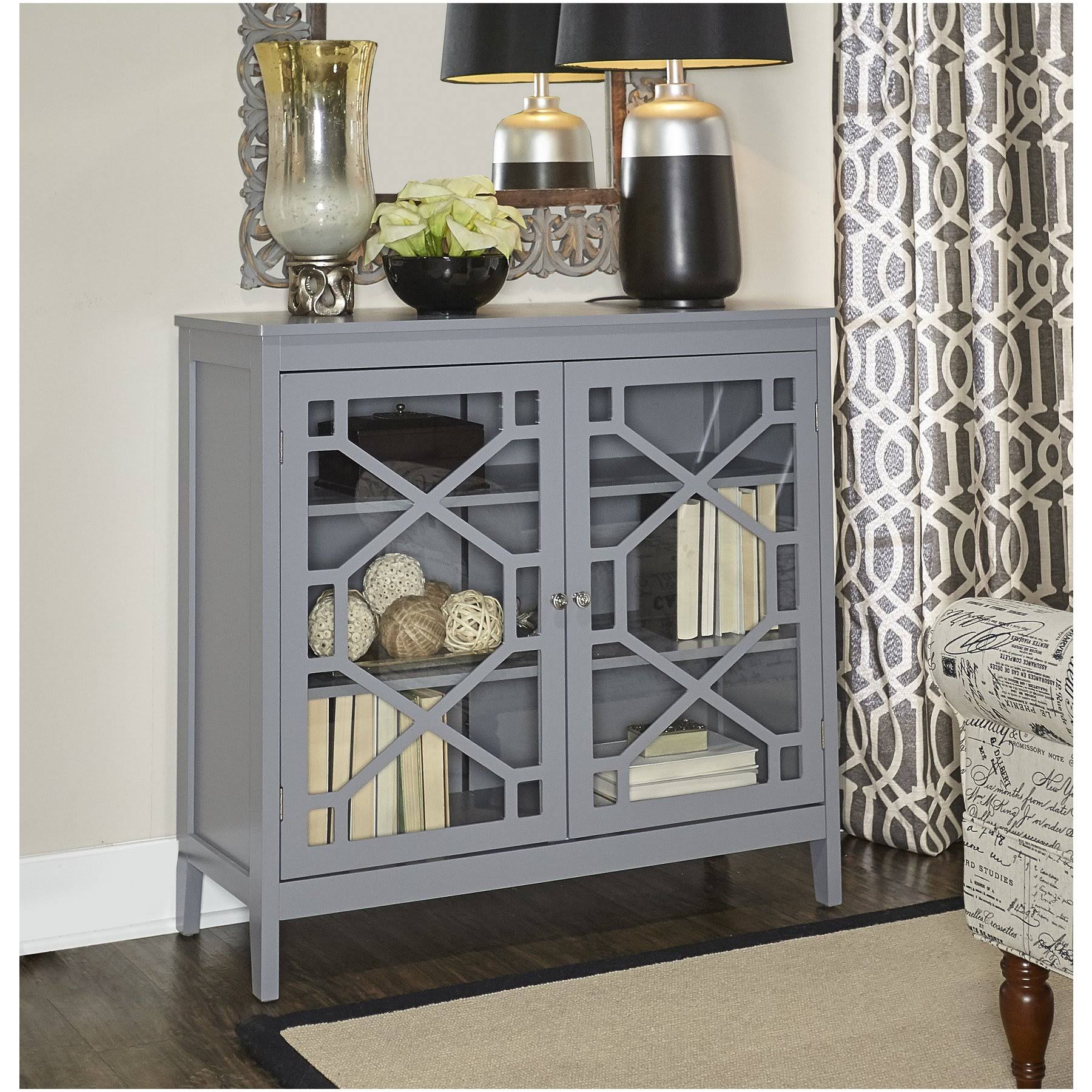 Fetti Gray Large Cabinet Linon