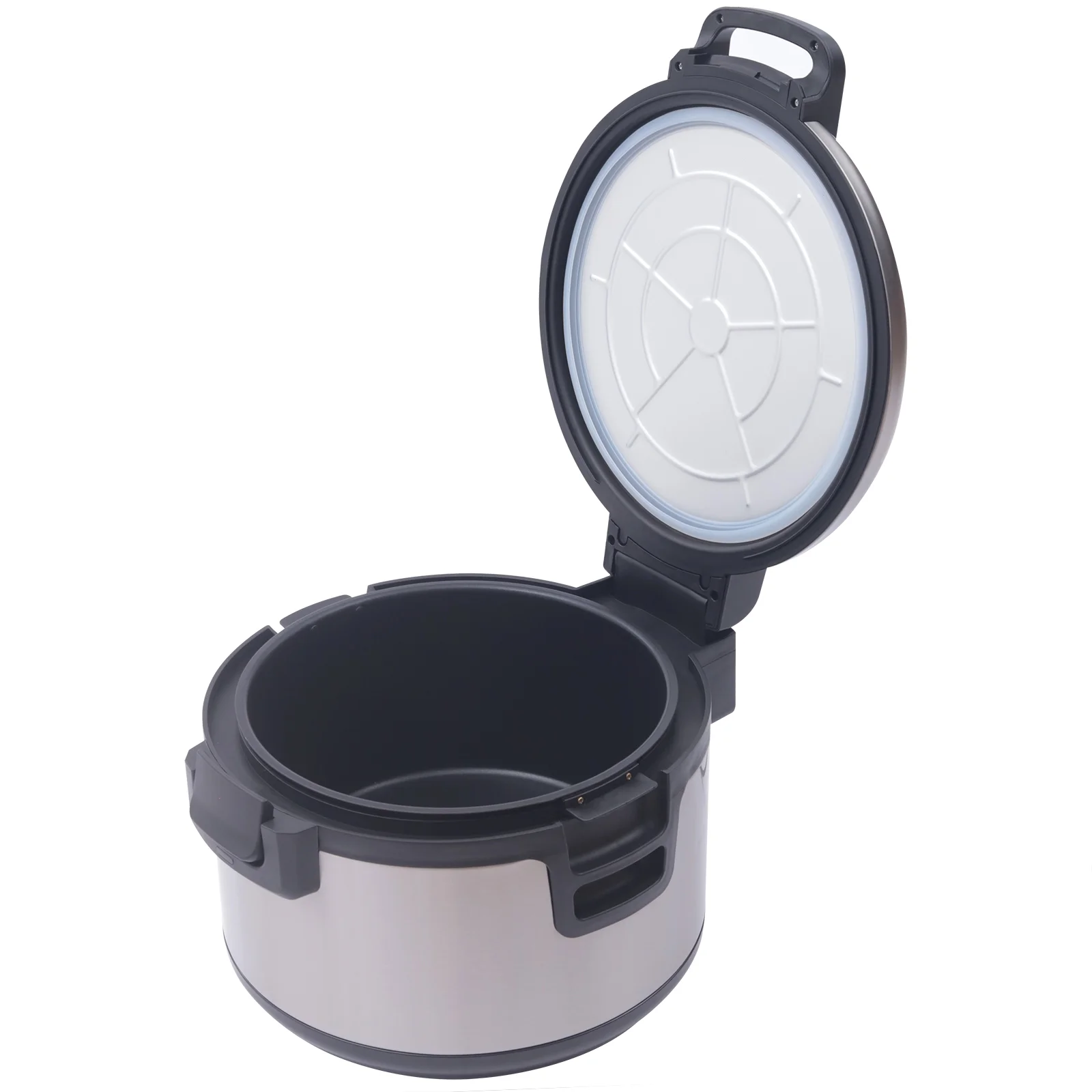 Miumaeov Rice Warmer Commercial with Dual Temperature Control Design, Non-stick Inner Pot, Efficient Insulation Electric Rice Warmer, Stainless Steel, 19 L/20QT-Large