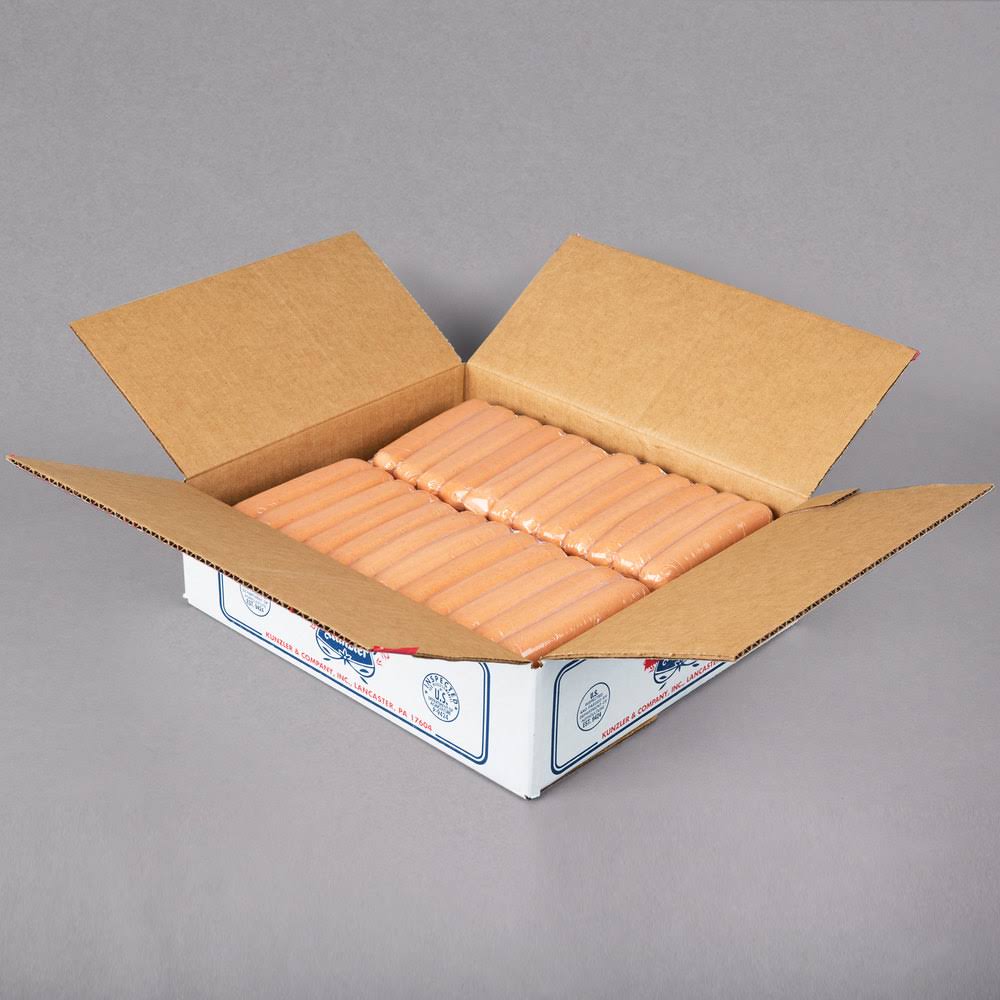 Kunzler 8/1 Jumbo Meat Franks - 96/Case