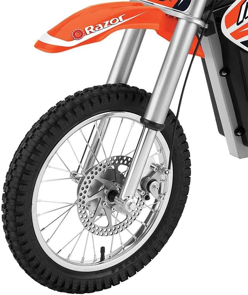 Razor MX650 Dirt Rocket Ride On High-Torque Electric Motocross Motorcycle Dirt Bike, Speeds up to 17 MPH, 1 Orange & 1 Black