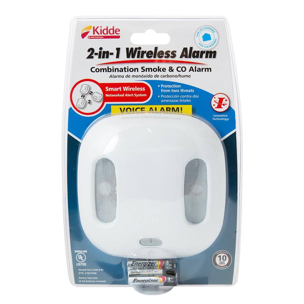 Kidde 2-in-1 Battery Operated Wireless Combination Smoke Carbon Monoxide Alarm