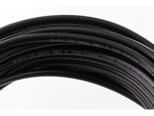 RG-8u-PL259-40ft RG8u HF UHF VHF Coax Antenna RF Cable with Silver Teflon UHF Connectors 40 Feet