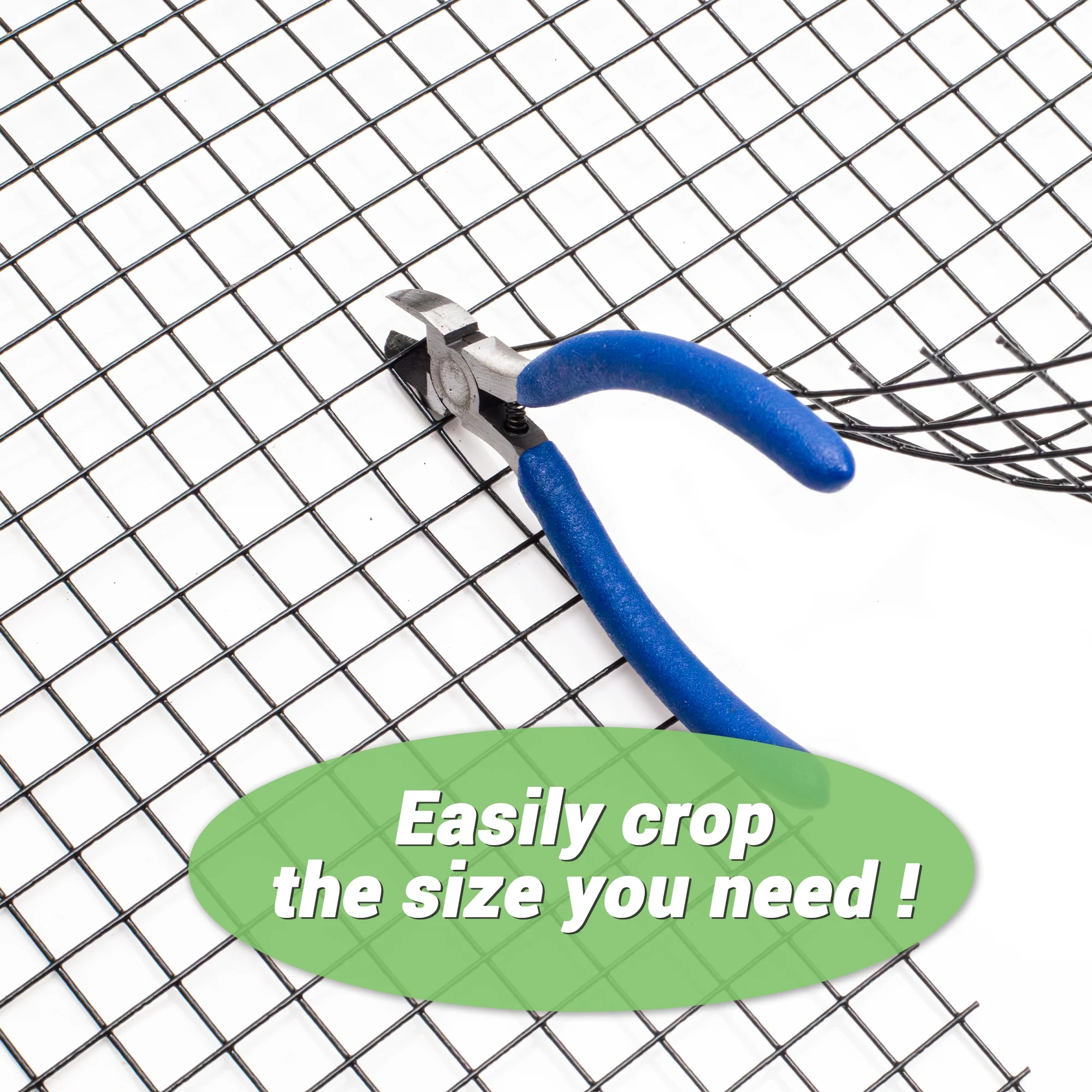 HITTITE Hardware Cloth 1/2 inch 36 x 50 ft, 19 Gauge Black PVC Coated Fence Wire Mesh Roll, Galvanized Welding Vinyl Coated Hardware Cloth for Chicken Coop and Home Improvement Projects.