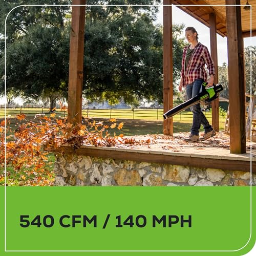 Greenworks 40V Cordless String Trimmer + Leaf Blower Combo Kit, 2.0Ah Battery and Charger Included