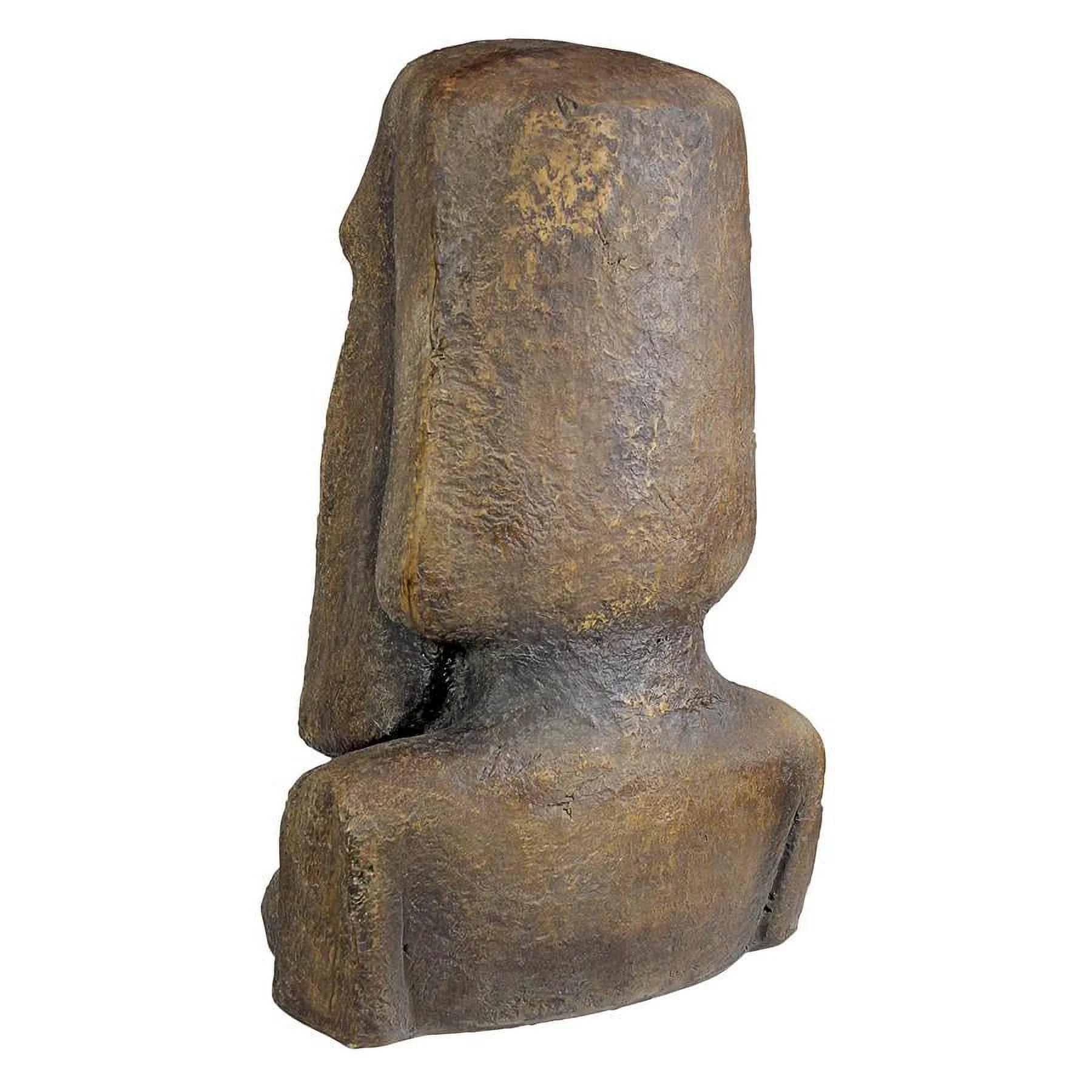 Design Toscano Easter Island Ahu Akivi Moai Monolith Garden Statue, Extra Large, 32 Inch, Polyresin, Grey Stone
