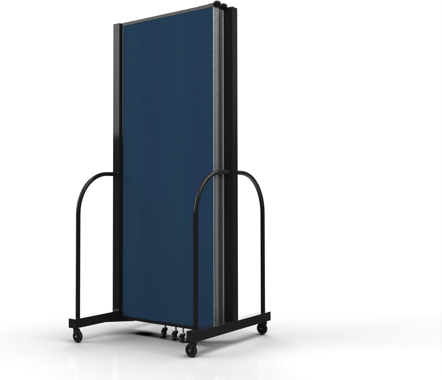 Standard Room Divider with Metal Frame, Folding Portable Partition Privacy Walls for Schools and Offices 7'6" Tall x 8'7" Wide Navy