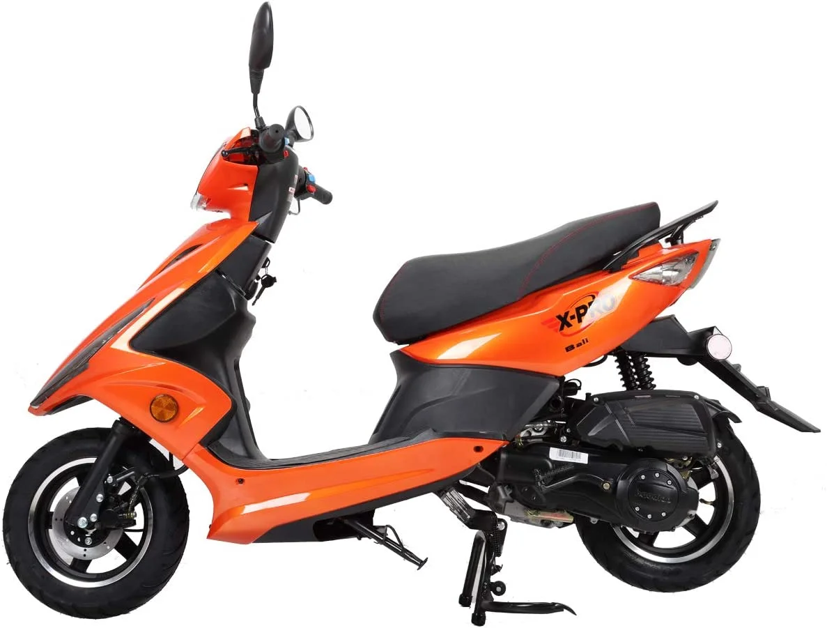 X-Pro Brand New 150cc Gas Powered Moped Scooter, 10" Aluminum Wheels Electric Start Large Headlights