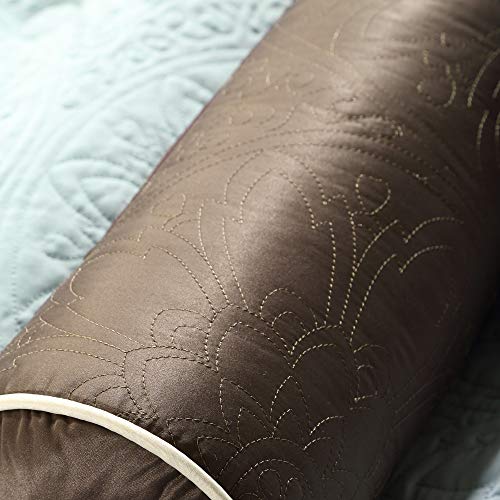 Madison Park Cozy Comforter Set Casual Modern Design All Season, Matching Bed Skirt, Decorative Pillows, King (104 x 92 in), Blue, 9 Piece